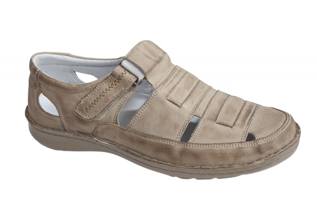 Sandale barbati casual din piele naturala - Model Nisip SCV2SP